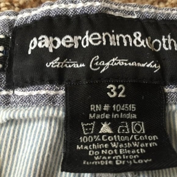 Paperdenim & cloth striped shorts 32" - Picture 3 of 4